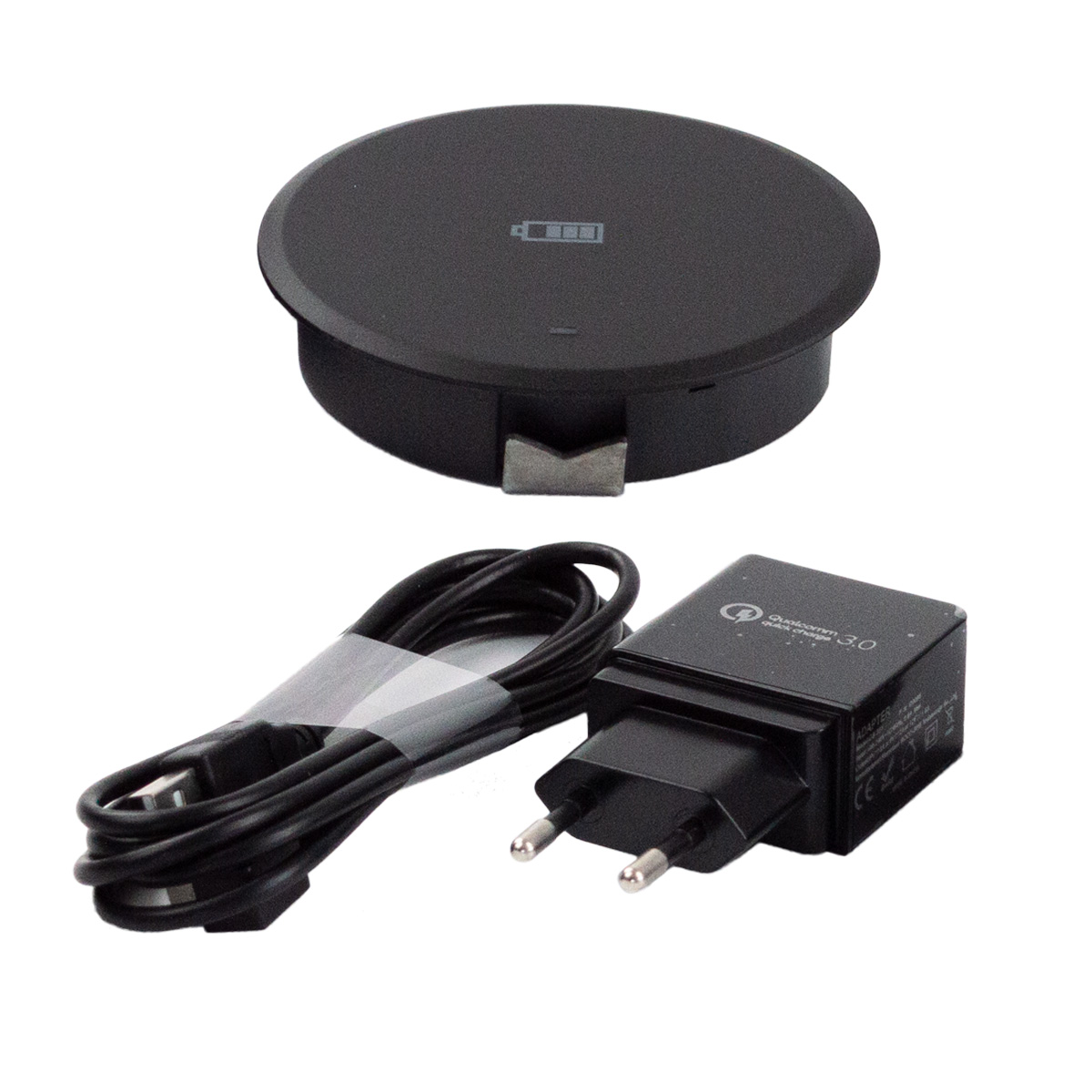 kabellose Ladestation – 15 Watt – schwarz – BD 80 mm