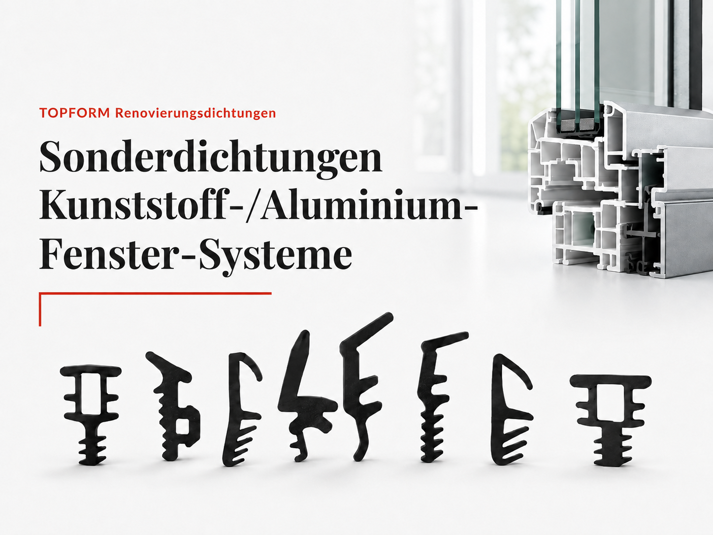 Sonderdichtungen Kunststoff-/Aluminium-Fenster-Systeme