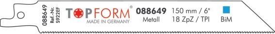 Säbelsägeblatt S922EF – Metall